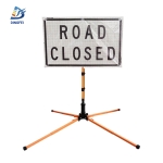 Roll Up Sign & Stand - 48" x 30" Road Closed Reflective Roll Up Traffic Sign